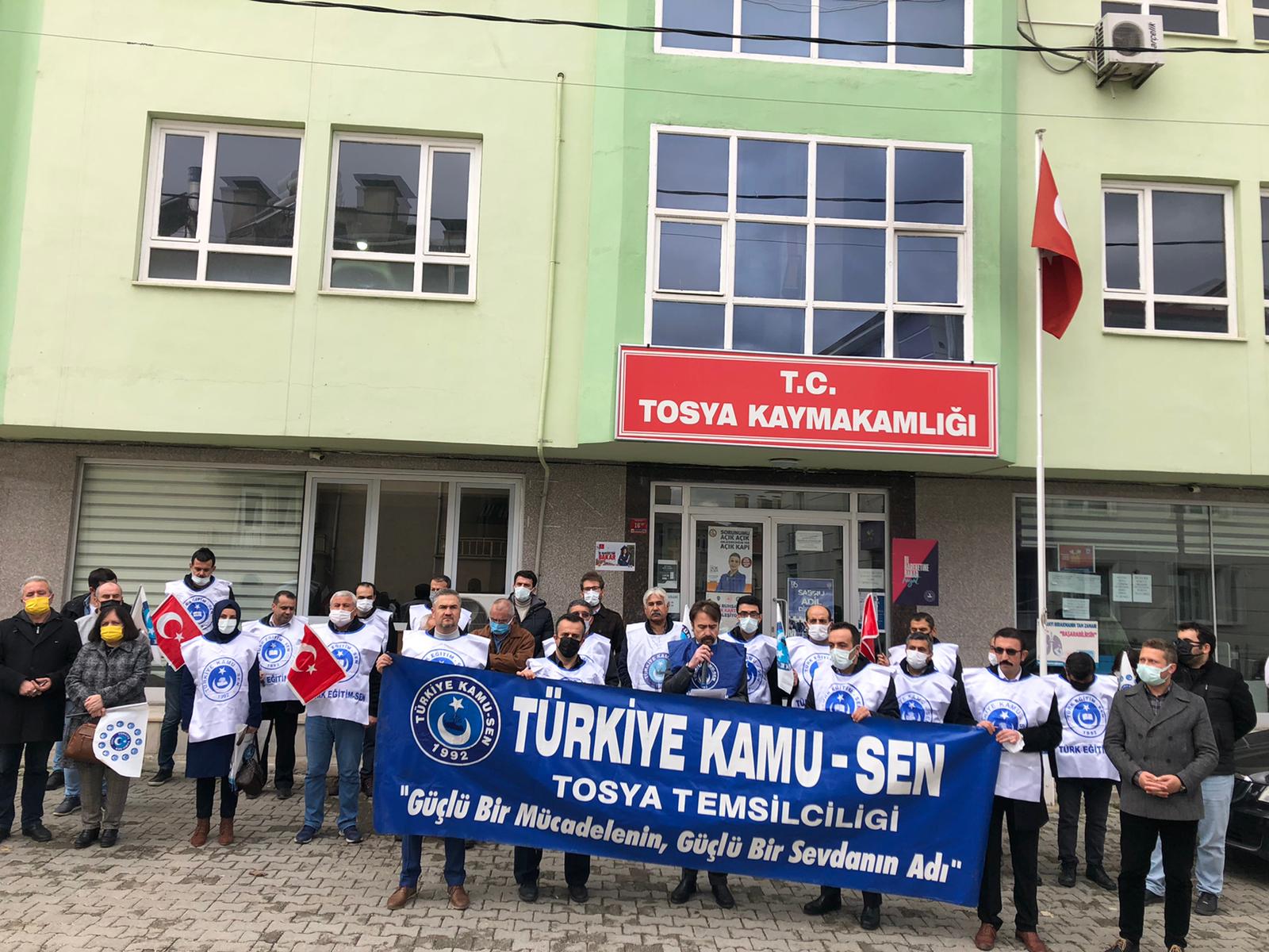 Türkiye Kamu-Sen Tosya Temsilciliğinden Basın Açıklaması