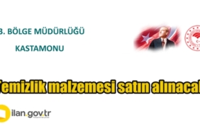 Temizlik Malzemesi Satın Alınacak