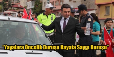 Tosya’da “Yayalara Öncelik Duruşu Hayata Saygı Duruşu” etkinliği