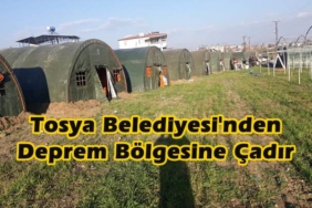 Tosya Belediyesi’nden Hatay’a Çadır
