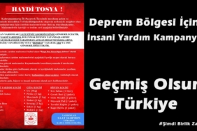Tosya Kaymakamlığı Deprem Yardım Kampanyası