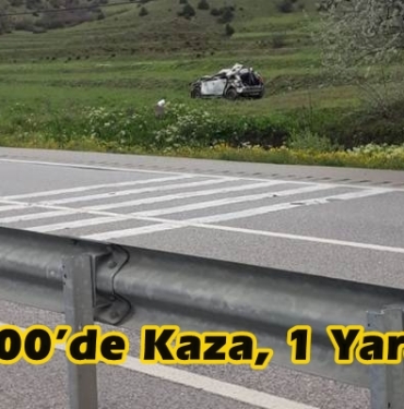 D-100’de Kaza, 1 Yaralı