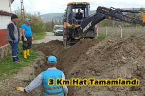 Karşıyaka Mahallesinde 3 Km Hat Tamamlandı