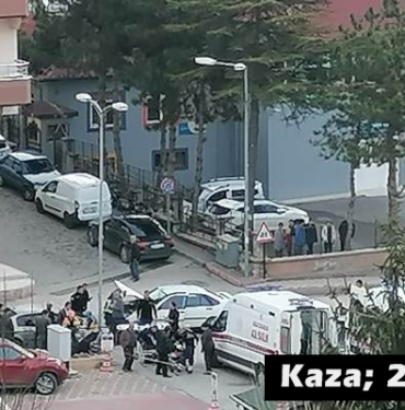 Şehir Merkezi’nde Kaza; 2 Yaralı