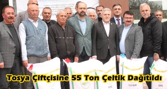 Tosya Çiftçisine 55 Ton Çeltik Dağıtıldı
