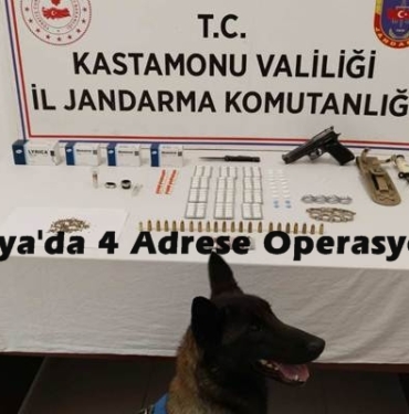 Tosya’da 4 Adrese Uyuşturucu Operasyonu
