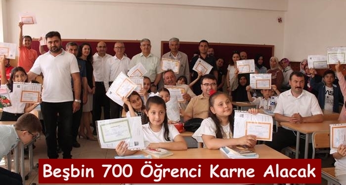 Beşbin  700 Öğrenci Karne Alacak