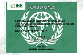 İHH İnsani Yardım Vakfı Tosya Temsilciliğinden Davet