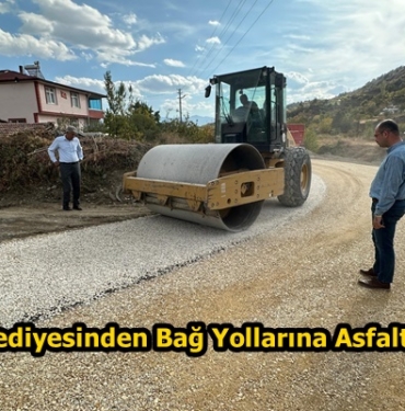 Tosya Belediyesinden Bağ Yollarına Asfalt Kaplama