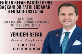 Yeniden Refah Partisi Genel Başkanı Fatih Erbakan Tosya'ya Geliyor