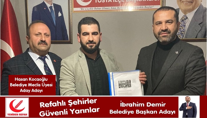 Hasan Kocaoğlu Yeniden Refah Partisinden Belediye Meclis Üyesi Aday Adayı