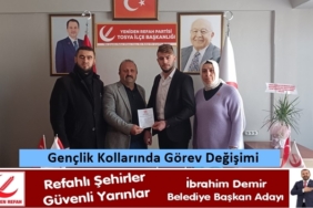 Yeniden Refah Partisi İlçe Gençlik Kollarında Görev Değişimi