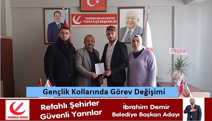 Yeniden Refah Partisi İlçe Gençlik Kollarında Görev Değişimi