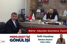 Şehreküstü Mahallesi Muhtar Adayı Mustafa Bozan Gazetemizi Ziyaret Etti