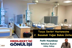 Tosya Devlet Hastanesinde 2. Basamak Yoğun Bakım Ünitesi Açıldı