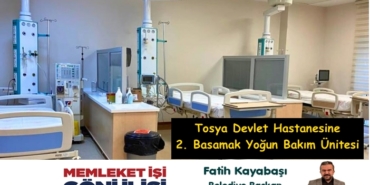 Tosya Devlet Hastanesinde 2. Basamak Yoğun Bakım Ünitesi Açıldı