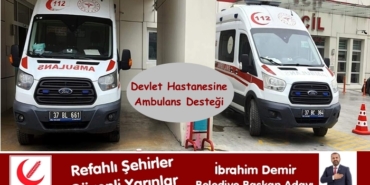 Tosya Devlet Hastanesine Ambulans Desteği