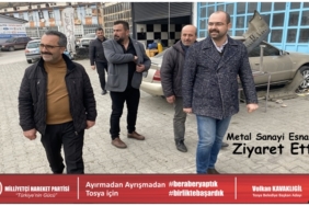 Belediye Başkanı ve Başkan Adayı Volkan Kavaklıgil Metal Sanayi Esnafını Ziyaret Etti
