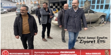 Belediye Başkanı ve Başkan Adayı Volkan Kavaklıgil Metal Sanayi Esnafını Ziyaret Etti