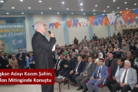Ak Parti Belediye Başkan Adayı Kazım Şahin;  Salon Mitinginde Konuştu