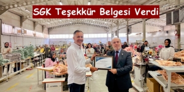 SGK’dan KYTEKS Tekstil’e Teşekkür Belgesi