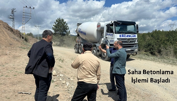 Tosya Hayvan Pazarında Saha Betonlama İşlemi Başladı