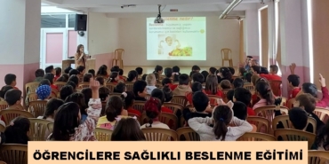 İlçe Sağlık Müdürlüğü’nden Öğrencilere Sağlıklı Beslenme Eğitimi