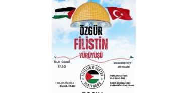 Filistin Dayanışma Platformu Destek Yürüyüşü Düzenliyor