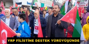Yeniden Refah Partisi Filistine Destek Yürüyüşünde