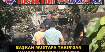 Başkan Mustafa Takır’dan Yangın Yerinde İnceleme