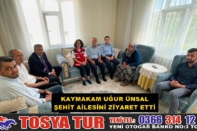 Kaymakam Uğur Ünsal Şehit Ailesini Ziyaret Etti