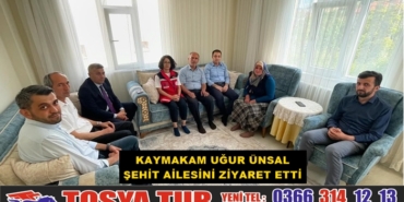 Kaymakam Uğur Ünsal Şehit Ailesini Ziyaret Etti