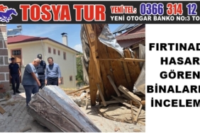 Kaymakam Uğur Ünsal’dan Fırtınada Hasar Gören Binalara İnceleme