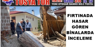 Kaymakam Uğur Ünsal’dan Fırtınada Hasar Gören Binalara İnceleme