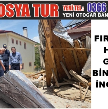 Kaymakam Uğur Ünsal’dan Fırtınada Hasar Gören Binalara İnceleme