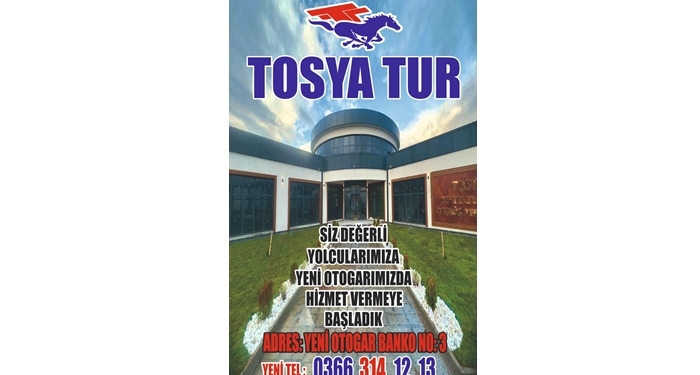Tosya Tur Yeni Otogar’da Hizmete Başladı