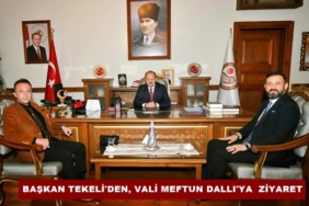 Başkan Tekeli'den, Vali Meftun Dallı'ya  Ziyaret