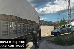 Orman Ekiplerinden Tosya Girişinde Araç Kontrolü