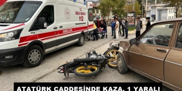 Atatürk Caddesinde Kaza, 1 Yaralı