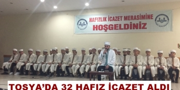 Tosya’da 32 Hafız İcazet Aldı