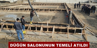 1250 Metrekare Alanda İnşa Edilecek Düğün Salonunun Temeli Atıldı