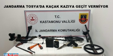 Jandarma Tosya’da Kaçak Kazıya Geçit Vermiyor