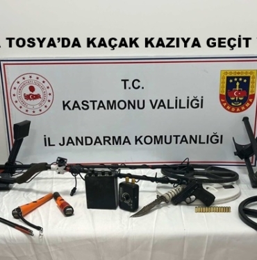 Jandarma Tosya’da Kaçak Kazıya Geçit Vermiyor