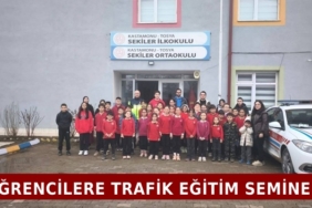 Trafik Jandarması'ndan Sekiler Okulunda Öğrencilere Trafik Eğitim Semineri