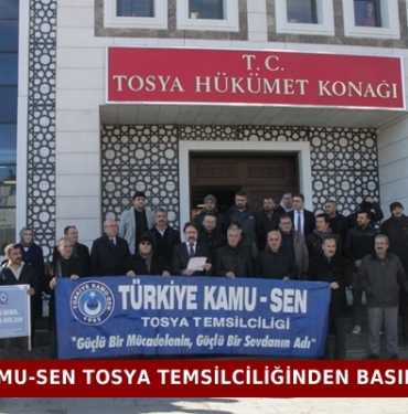 Türkiye Kamu-Sen Tosya Temsilciliğinden Basın Açıklaması