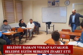 Belediye Başkanı Volkan Kavaklıgil, Belediye Eğitim Merkezini Ziyaret Etti