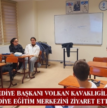 Belediye Başkanı Volkan Kavaklıgil, Belediye Eğitim Merkezini Ziyaret Etti