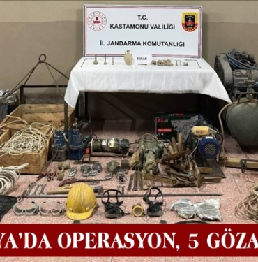 Tosya’da Operasyon, 5 Gözaltı