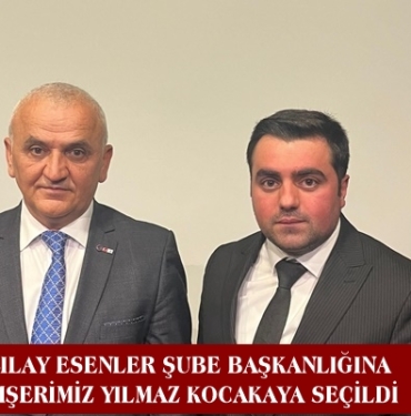 Tosyalı Hemşerimiz Yılmaz Kocakaya Kızılay Esenler Şube Başkanlığına Seçildi