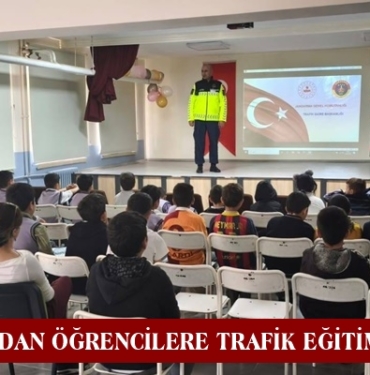Jandarmadan Öğrencilere Trafik Eğitim Semineri